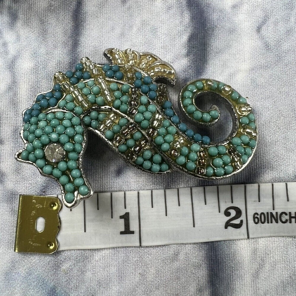Vintage Liz Claiborne SEAHORSE PIN SIGNED LC FOR LIZ CLAIBORNE--GOOD CONDITION - Picture 9 of 12